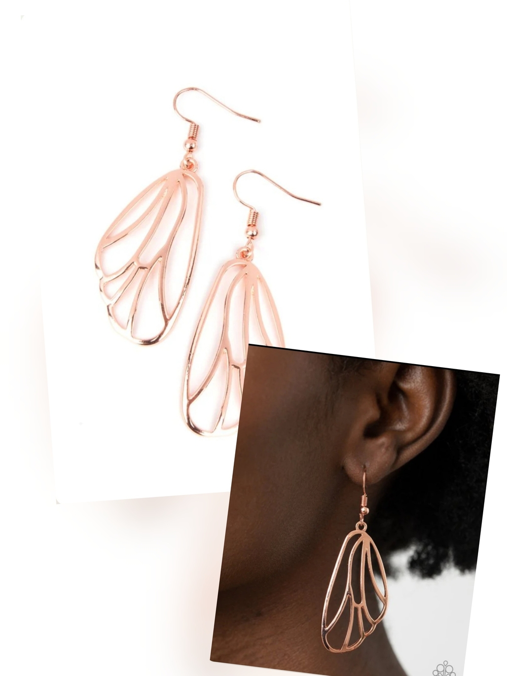 TURN INTO A BUTTERFLY COPPER EARRINGS